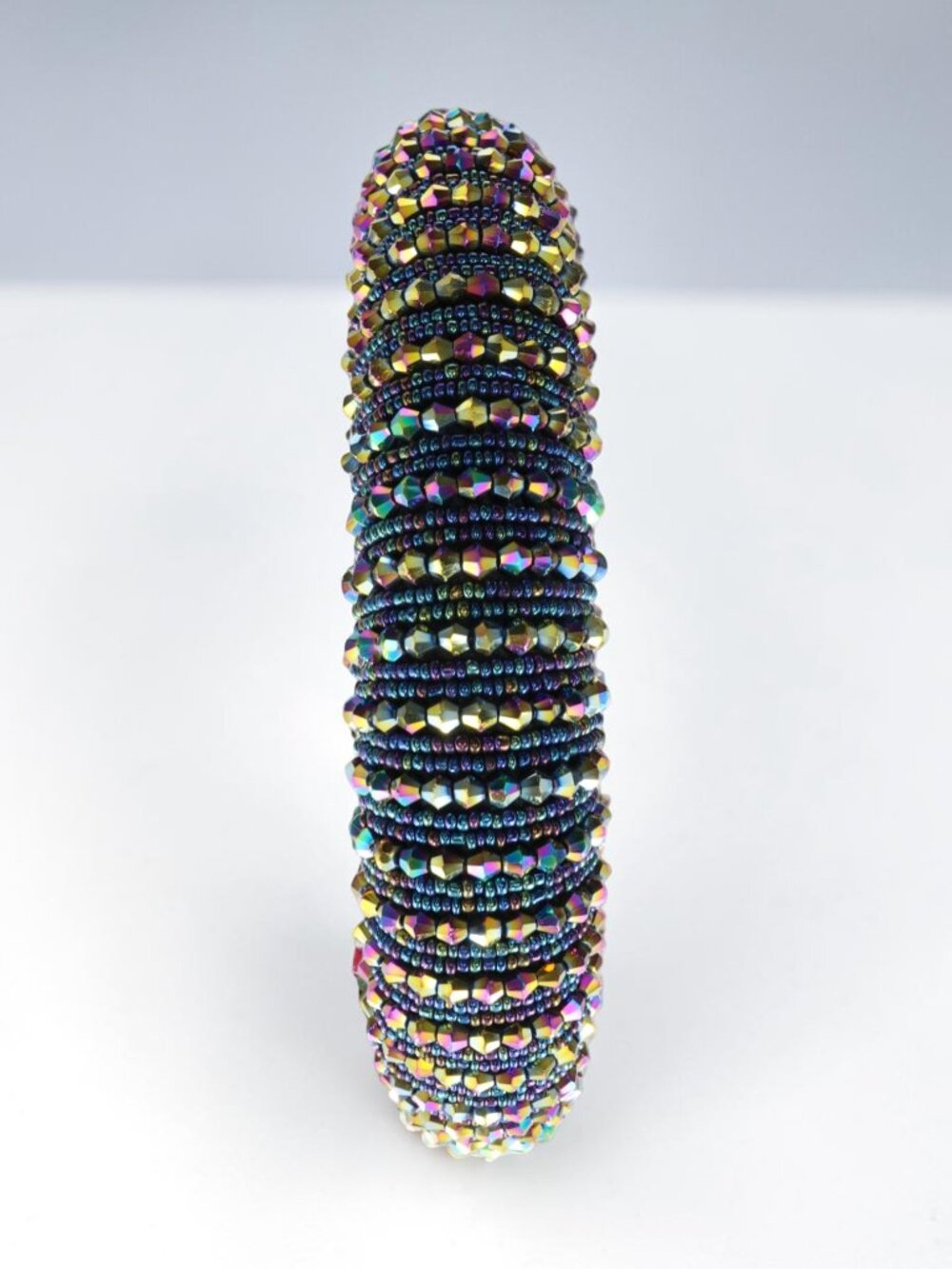 Iridescent Blue Luxury Statement Headband - Picture 6 of 6